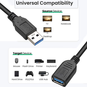 کابل افزایش طول 3.0 USB تی سی تراست مدل TC-U3CF30 طول 3 متر