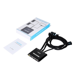 قیمت و خرید   کی وی ام سوئیچ 2 پورت HDMI همراه کابل لایمستون مدل LS-HKC0201