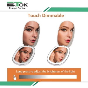 آینه آرایشی و رینگ لایت ایتوک مدل E.TOK LED Makeup Mirror Shell