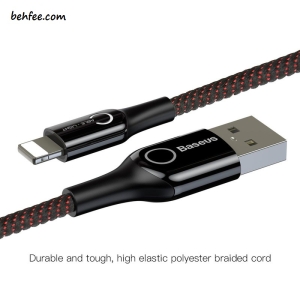 کابل لایتنینگ هوشمند قطع کن خودکار باسئوس Baseus C-Shaped Light Intelligent CALCD-01