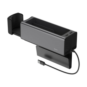 جعبه نظم دهنده خودرو CRCWH-A01	Baseus Deluxe Metal Armrest Console Organizer(dual USB power supply)