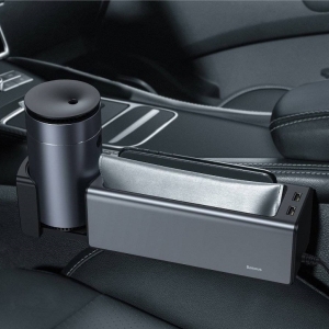 نظم دهنده خودرو بیسوس مدل Baseus car organizer cup holder charging 2x USB HUB black