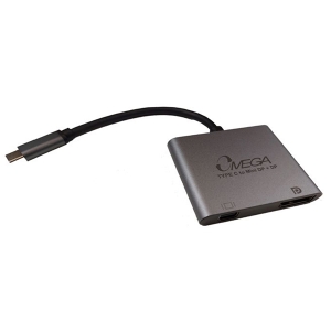 تبدیل Type C به Display و Mini Display امگا مدل Omega Type C To DisPlayPort and Mini DisPlay OM-CD003