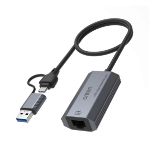 تبدیل USB 3.0/USB-C به Lan  اونتن مدل Onten USB 3.0 + USB-C to Gigabit Adapter UE101