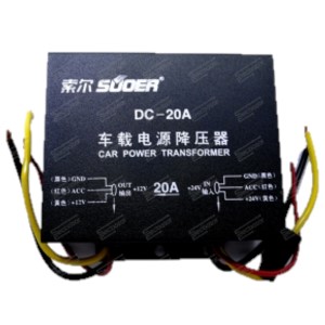 مبدل برق 24 ولت به 12 ولت 20 آمپر Suoer DC