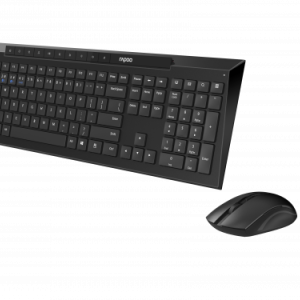 ست کیبورد و ماوس وایرلس رپو   Rapoo Multi Mode Silent Keyboard and Mouse Combo Wireless Bluetooth 9050M