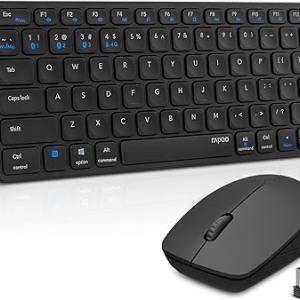 ست کیبورد و ماوس وایرلس رپو   Rapoo Multi Mode Silent Keyboard and Mouse Combo Wireless Bluetooth 9050M