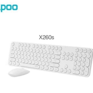 کیبورد و ماوس وایرلس سفید Rapoo Wireless Oprtical Keyboard & Mouse