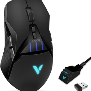 موس دو حالت با سیم و بی سیم گیمینگ رپو مدل   Wireless Gaming Mouse  Ergonomic Design VT950s