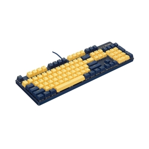 کیبورد مکانیکی گیمینگ زرد و آبی رپو مدل  Rapoo Mechanical Gaming Keyboard V500 pro
