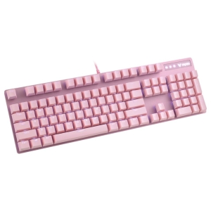 کیبورد مکانیکی گیمینگ صورتی رپو مدل  Rapoo Pink Mechanical Gaming Keyboard V500 pro