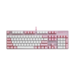 کیبورد مکانیکی گیمینگ صورتی رپو مدل  Rapoo Pink Mechanical Gaming Keyboard V500 pro