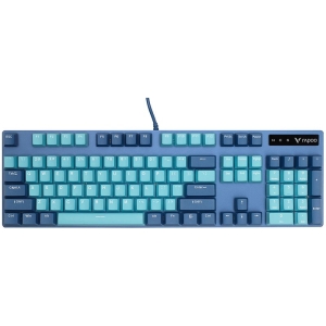 کیبورد مکانیکی گیمینگ آبی فیروزه ایی رپو مدل  Rapoo Cyan Blue Mechanical Gaming Keyboard V500 pro