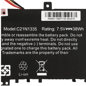 باتری لپ تاپ ایسوس Battery Asus VivoBook S451 C21N1335 Gimo Plus مشکی داخلی 38 وات ساعت