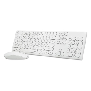 کیبورد و ماوس وایرلس سفید Rapoo Wireless Oprtical Keyboard & Mouse