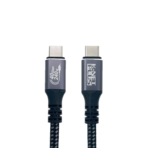 کابل تایپ سی انتقال تصویر Ver 4.0 کی نت پلاس مدل -KP-CUCM4015 سرعت انتقال 40Gb/s طول 1.5متر