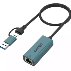 تبدیل USB 3.0/USB-C به Lan اونتن مدل +Onten USB 3.0/USB-C to Gigabit Adapter UE106