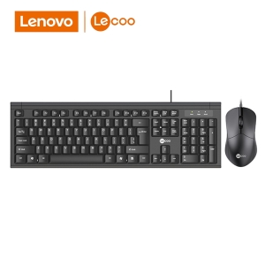 کیبورد لنوو مدل Wired keyboard mouse Lecoo-CM101