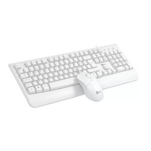 کیبورد لنوو مدل Wired keyboard mouse white Lecoo-CM102