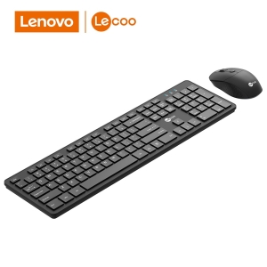 کیبورد لنوو مدل Wireless keyboard mouse Lecoo-KW201