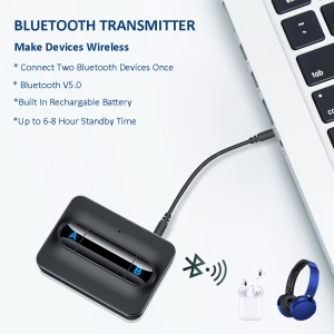 فرستنده بی سیم بلوتوث صدا پشتیبانی از 2 دستگاه همزمان مدل c31 bluetooth transmitter