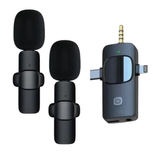 دو میکروفون وایرلس مدل wireless microphone 2 MIC