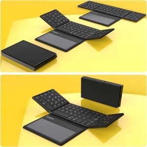 کیبورد بلوتوثی تاشو مدل Bluetooth keyboard new mini 2024 B055