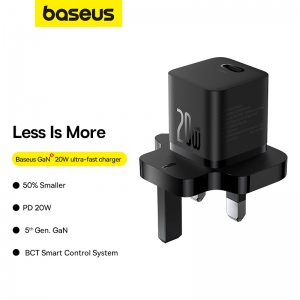 آداپتور شارژر دیواری باسئوس مدل Baseus GaN5 Fast Charger(mini) 1C 20W CCGN050101