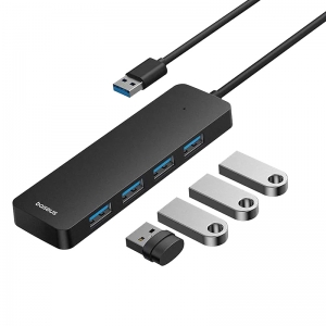 هاب چهار پورت باسئوس مدل Baseus UltraJoy Series 4-Port  HUB Lite 15cm - A-to-A3.0*4 B0005280B111-00