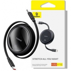 کابل تبدیل USB-C به USB-C باسئوس مدل Free2Draw Mini Retractable 100W طول 1 متر