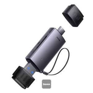 رم ریدر باسئوس مدل Baseus Airjoy USB-A+C  to SD/TF Card Reader /Grey