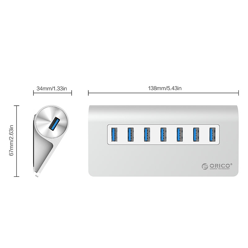 هاب USB 3.0 هفت پورت اوریکو مدل M3H7