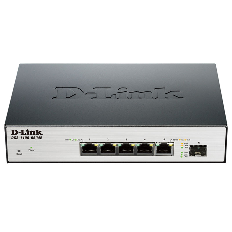D-Link DGS-1100-06/ME Smart Managed 5-Port Gigabit Switch - سوئیچ 5 پورت Smart Managed دی-لینک DGS-1100-06/ME
