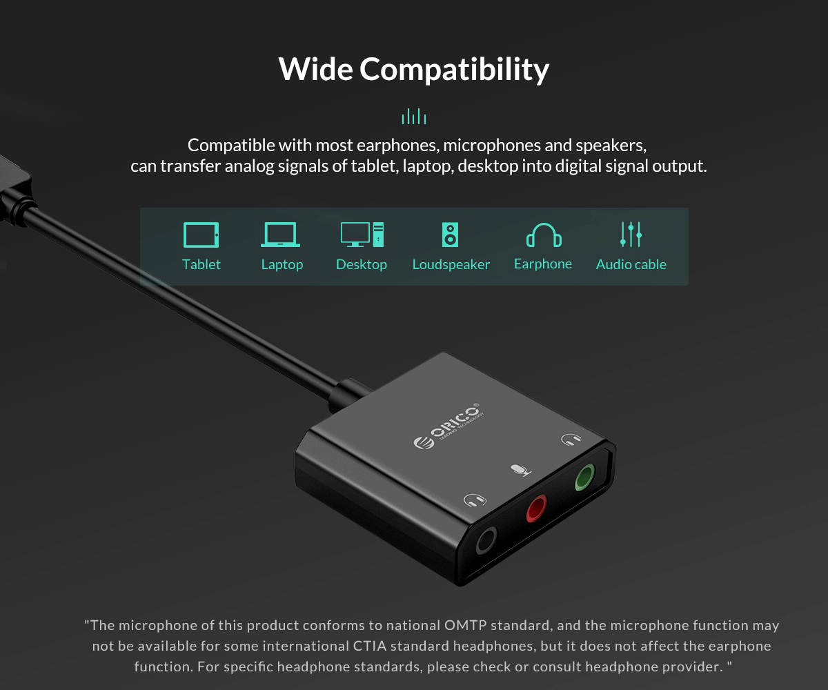 External USB Sound Card ORICO SKT3