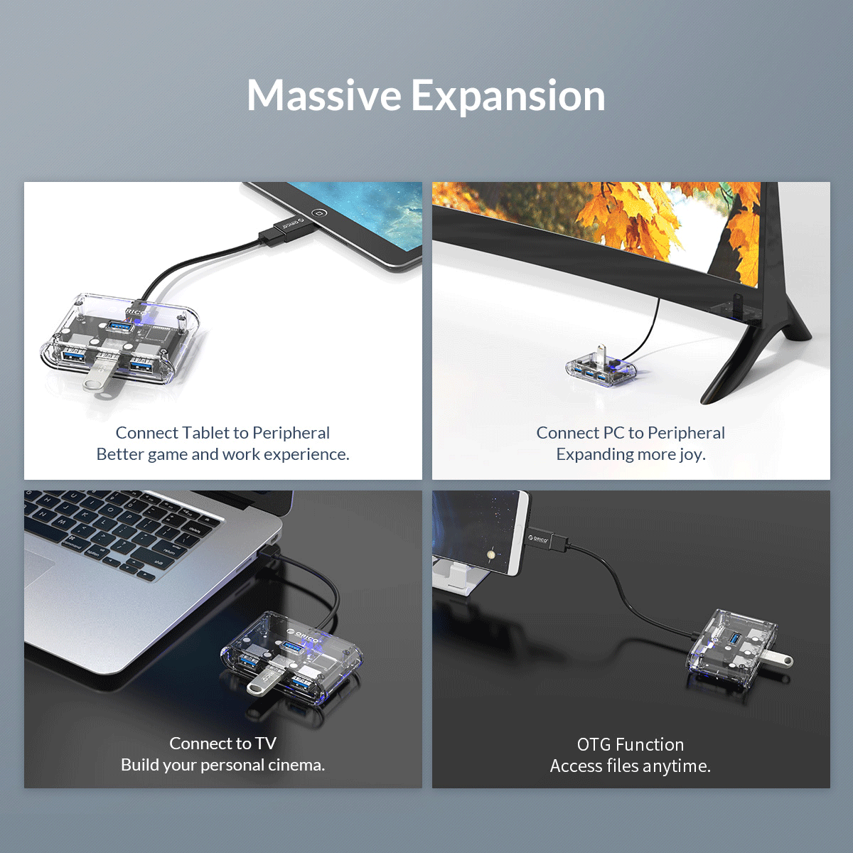 هاب 4 پورت USB 3.0 اوریکو  