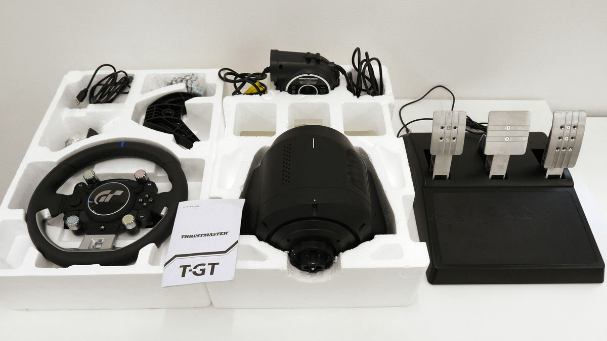 دسته فرمان و پدال بازی تراست مستر مدل T-GT برای PC و پلی استیشن