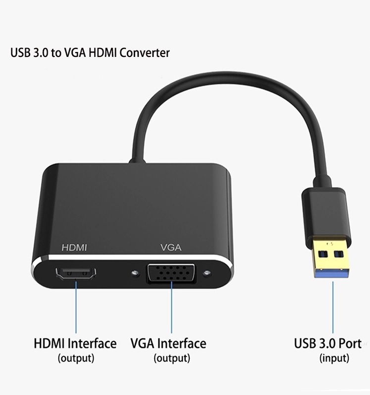 تبدیل USB 3.0 به VGA و HِDMI