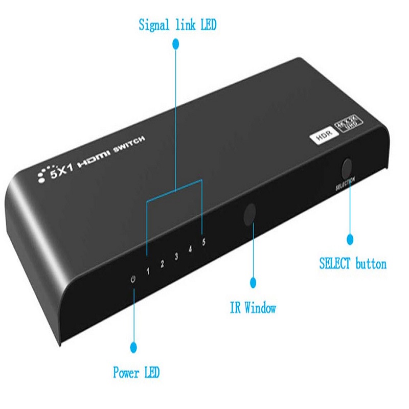 سوئیچ 5 پورت HDMI مدل LKV501HDR-V2.0