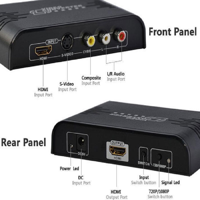 مبدل AV و S-Video به HDMI لنکنگ مدل LKV363A