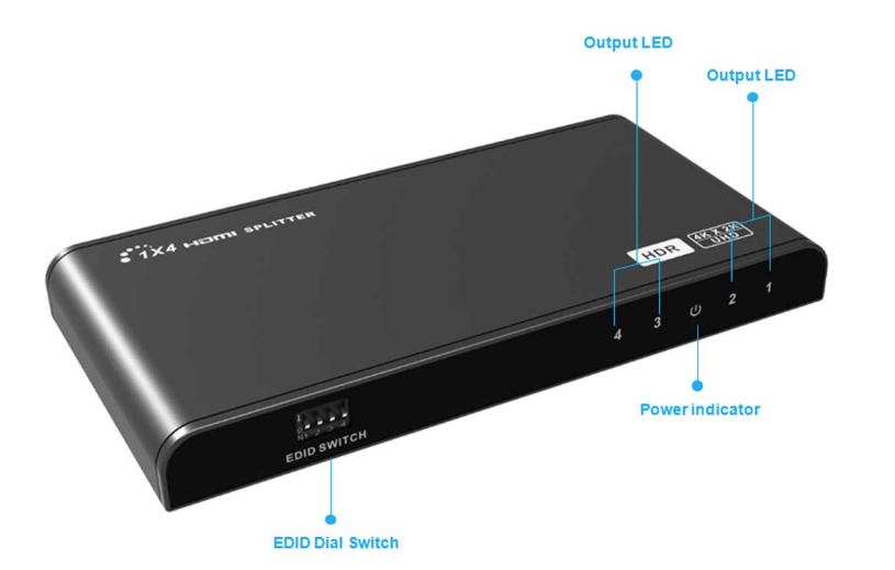 اسپلیتر 1 به 4 HDMI لنکنگ مدل LKV314HDR-V2.0 با کیفیت  4K و 2K