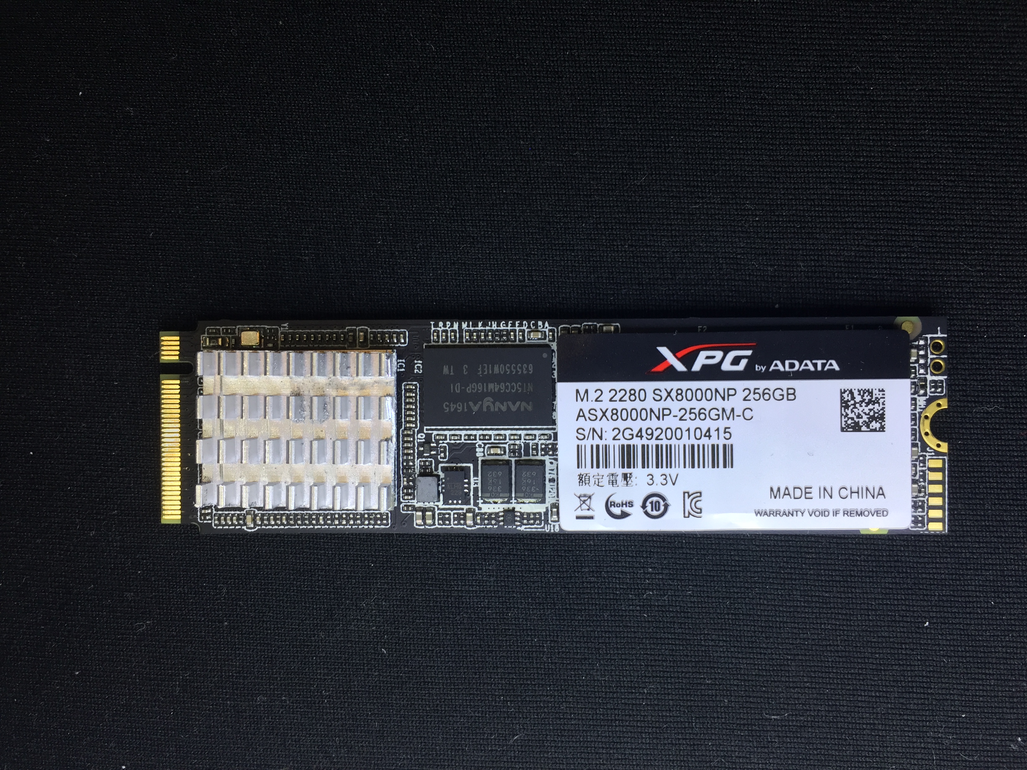 مشخصات حافظه SSD ای دیتا مدل SX8000NP-256GM-C ظرفیت 256 گیگابایت