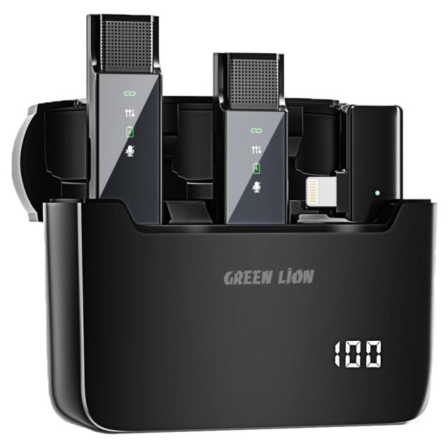 میکروفن بی سیم گرین لاین مدل 2in1 DIGITAL DISPLAY LITHTNING