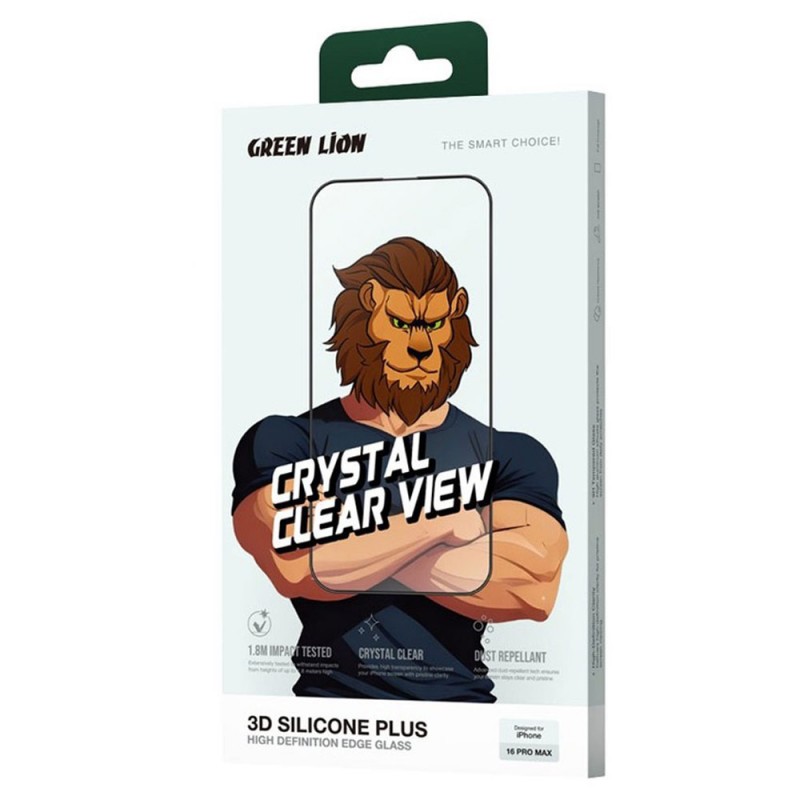 محافظ صفحه نمایش گرین مدل 3d silicon plus مناسب برای گوشی موبایل اپل iphone 16 pro