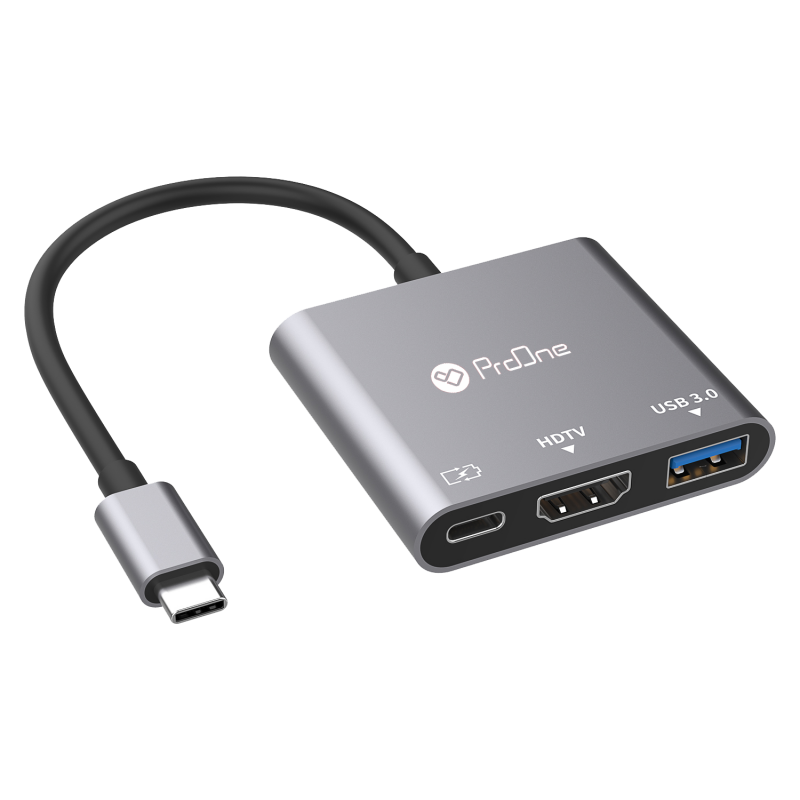 تبدیل Type-C به USB Type-C، USB Type-A، HDMI پرووان مدل PHU552