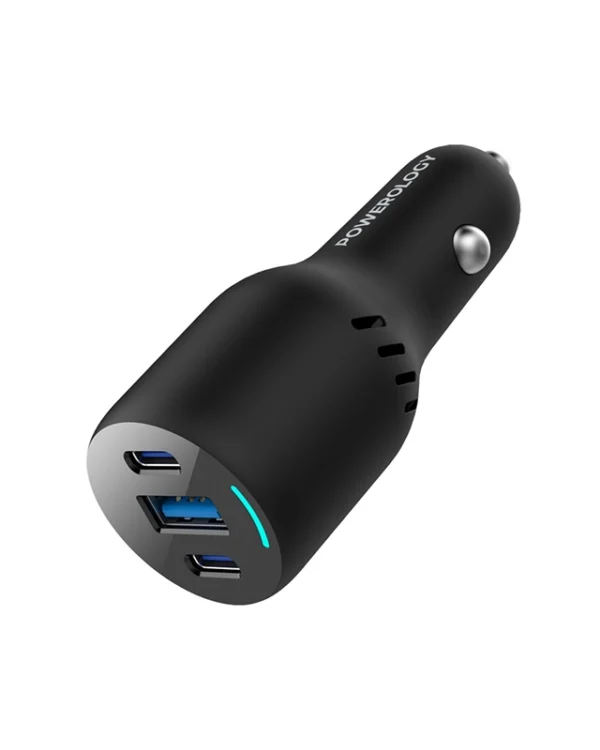 شارژر فندکی 3 پورت 85 وات پاورولوژی Powerology Triple Port Car Charger PCCSR014