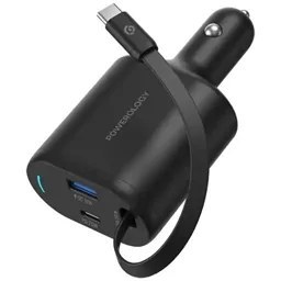 شارژرفندکی 70 وات با کابل پاورولوژی Powerology Car Charger 70W PCCSR018
