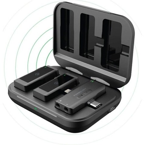 میکروفون بلاگری دوگانه پاورولوژی Powerology Dual Connector Wireless Lavalier Microphone PWMIC2BK