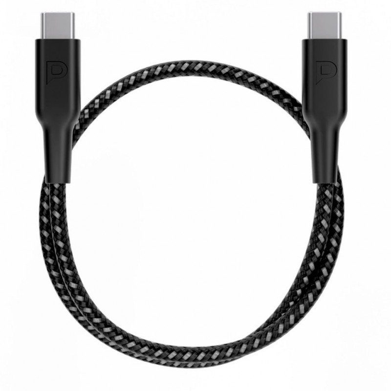 کابل دو سر تایپ سی 60 واتی 30 سانت پاورولوژی Powerology Braided Data Cable PCAB008