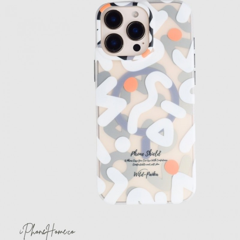 قاب لینکس Doodle سفید مناسب iPhone 16 Pro (6534)