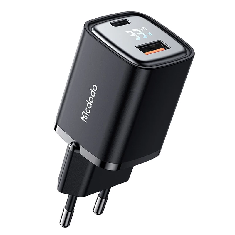 شارژر دیواری یو اس بی و تایپ سی مک دودو Mcdodo CH-1701 Digital Display Fast Charger